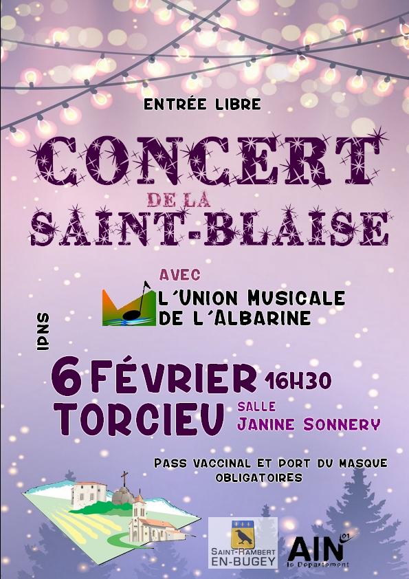 affiche concert de la Saint Blaise